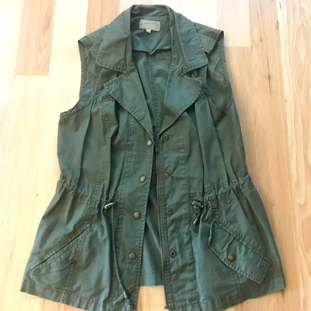 Olive green vest